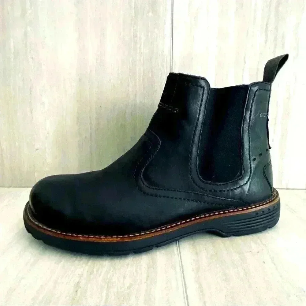 Merrell‎ Realm Black Leather Pull On Boot Men’s Size 8